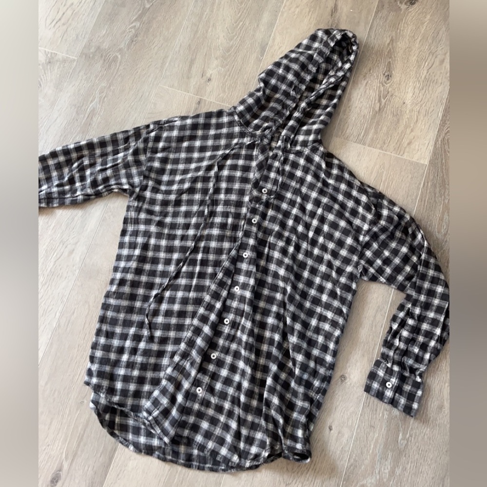 Aerie hooded flannel